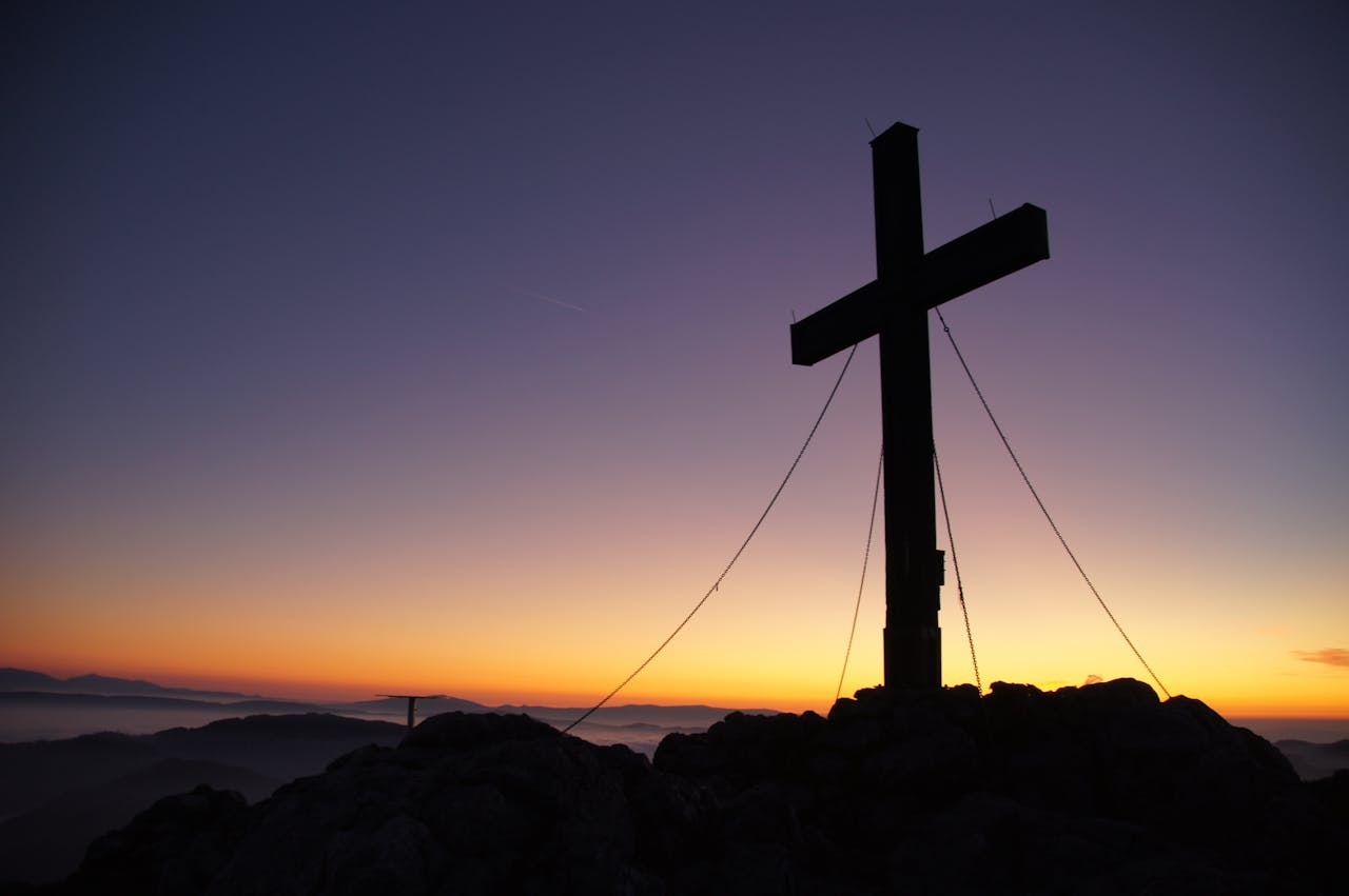 Cross Silhouette during Golden Hour